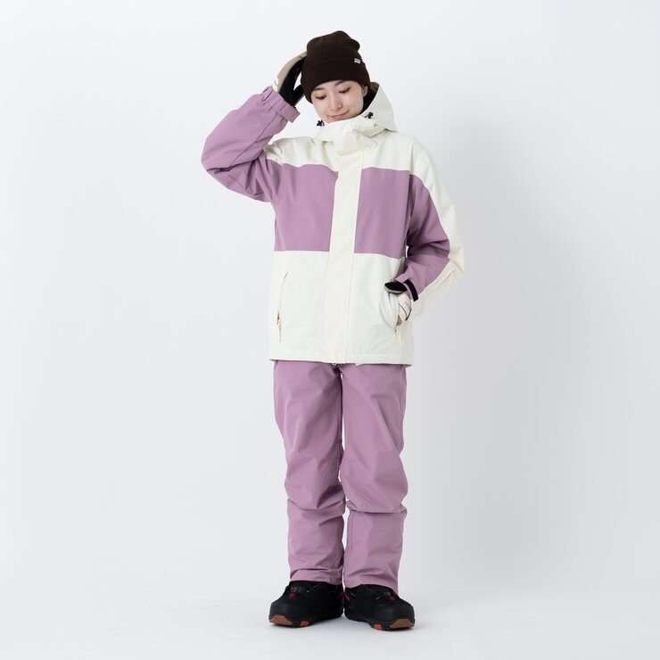 オーシャンパシフィック レディース スノージャケット ホワイト / ピンク L