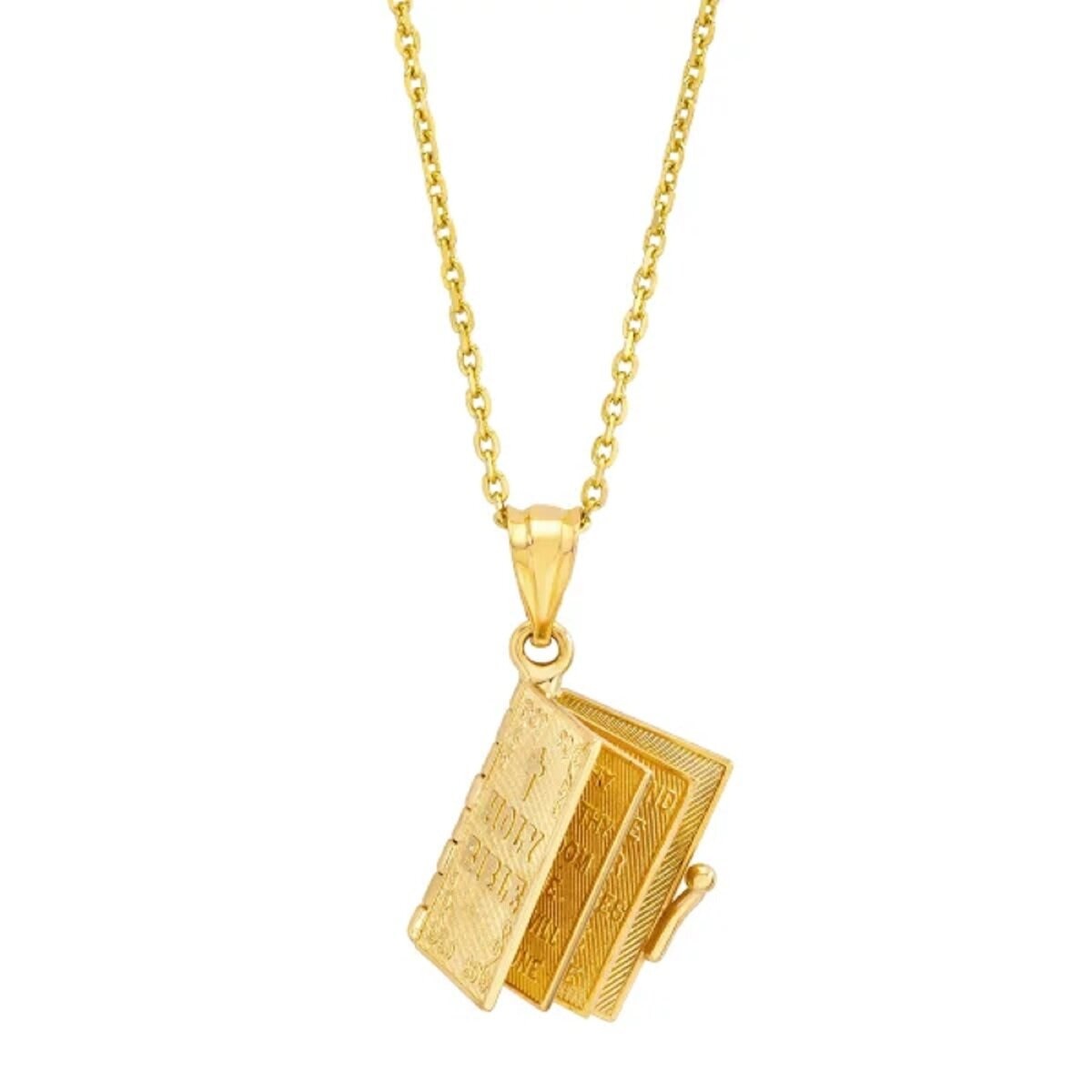 14K Yellow Gold バイブル ペンダント