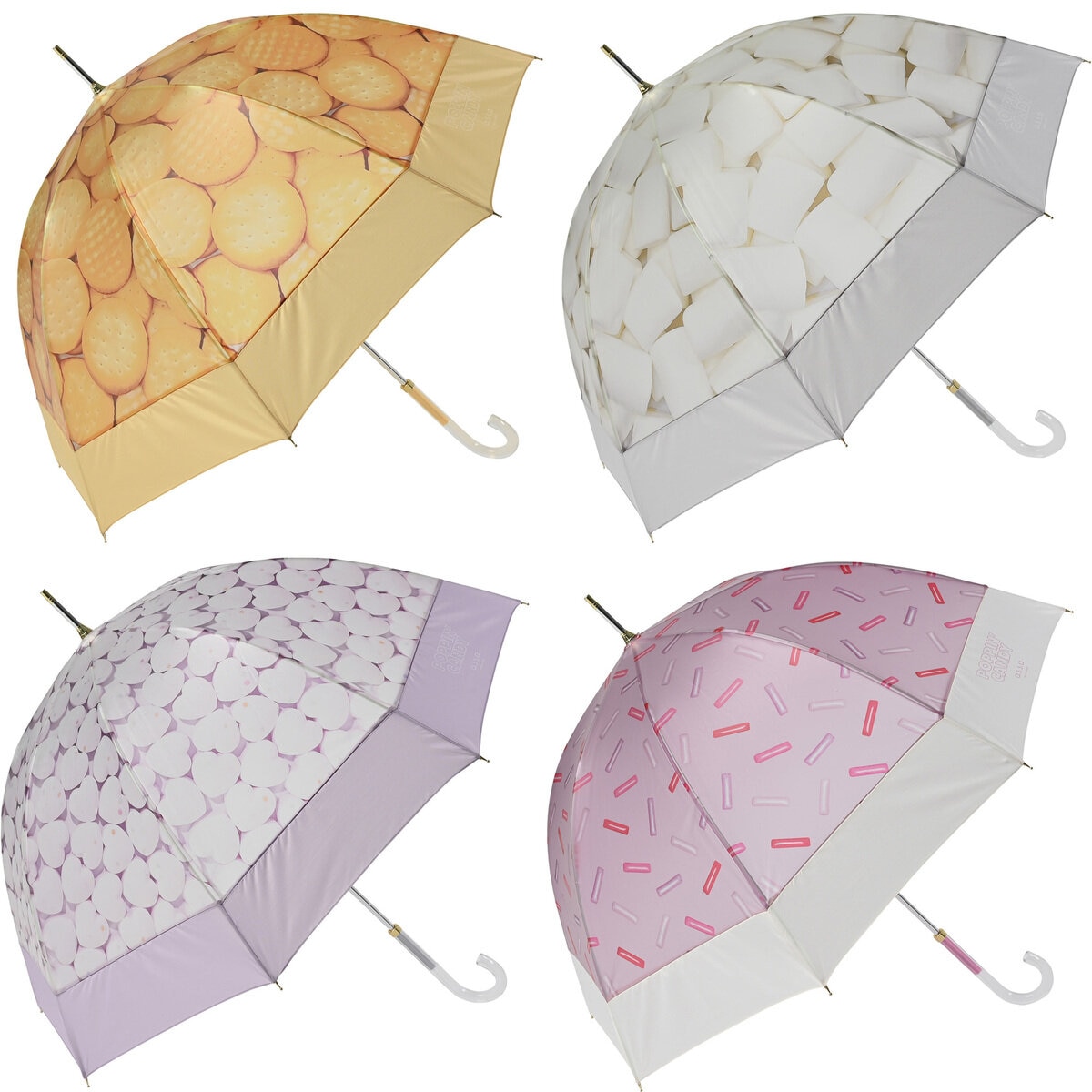 assa 雨傘長傘 CAL60 お菓子 透明 assa 雨傘長傘 CAL60 お菓子 透明