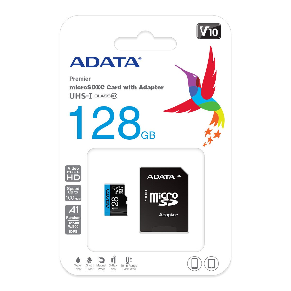 ADATA microSD 128GB UHS-I U3 A1 2枚セット AUSDX128GUICL10A1-RA1/2SET