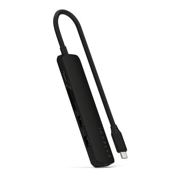 Satechi 6-in1 USB-C スリムマルチポートアダプター ブラック