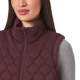 カークランドシグネチャー レディース キルト ベスト　ワインレッド XL