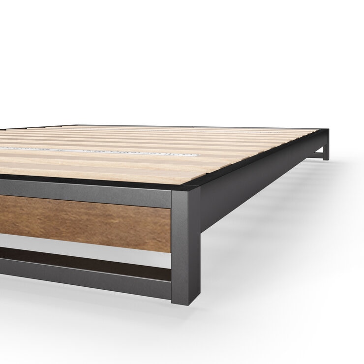 ZINUS 木製 ベッドフレーム セミダブル WoodPlatform ブラウン Zinus Suzanne ベッドフレーム セミダブル | Costco Japan