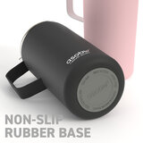 Asobu タワーマグ ステンレス真空断熱コーヒーマグ 600ml フタ付 2個セット ピンク/ブラック