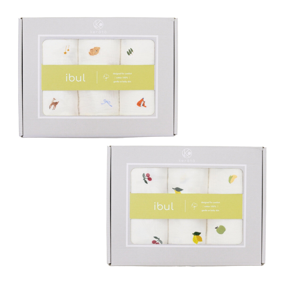 ケラッタ イブル2重ガーゼおくるみ 3枚セット 120 x 120cm