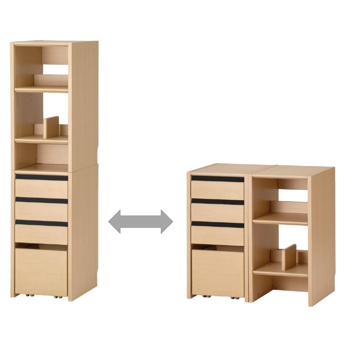 ファミオ キャビネットシェルフ ブラック FDB-811