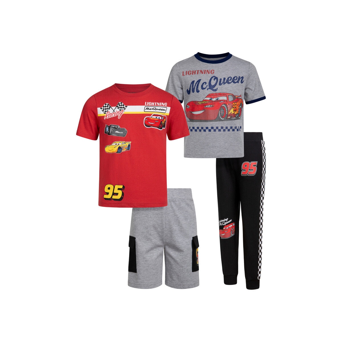 キャラクター キッズ Tシャツ＆パンツセット 4枚組 カーズ 4T