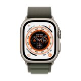 Apple Watch Ultra GPS+Cellular モデル 49mm チタニウムケースとグリーンアルパインループ - L