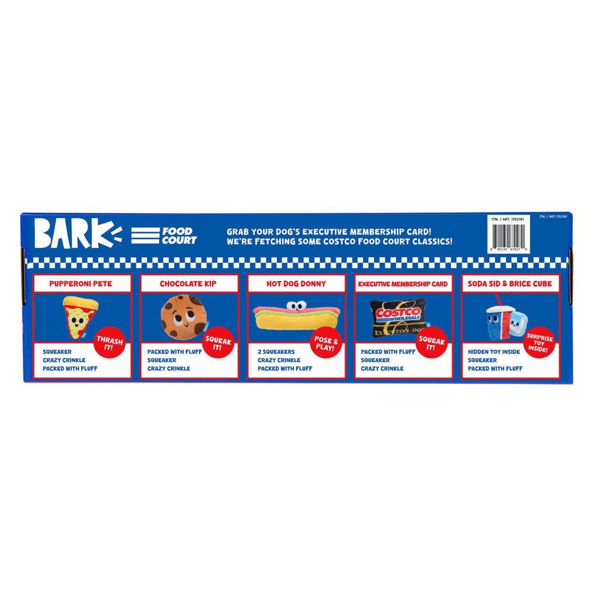 Bark コストコフードコート ペットトイ 6個セット Bark コストコフードコート ペットトイ 6個セット