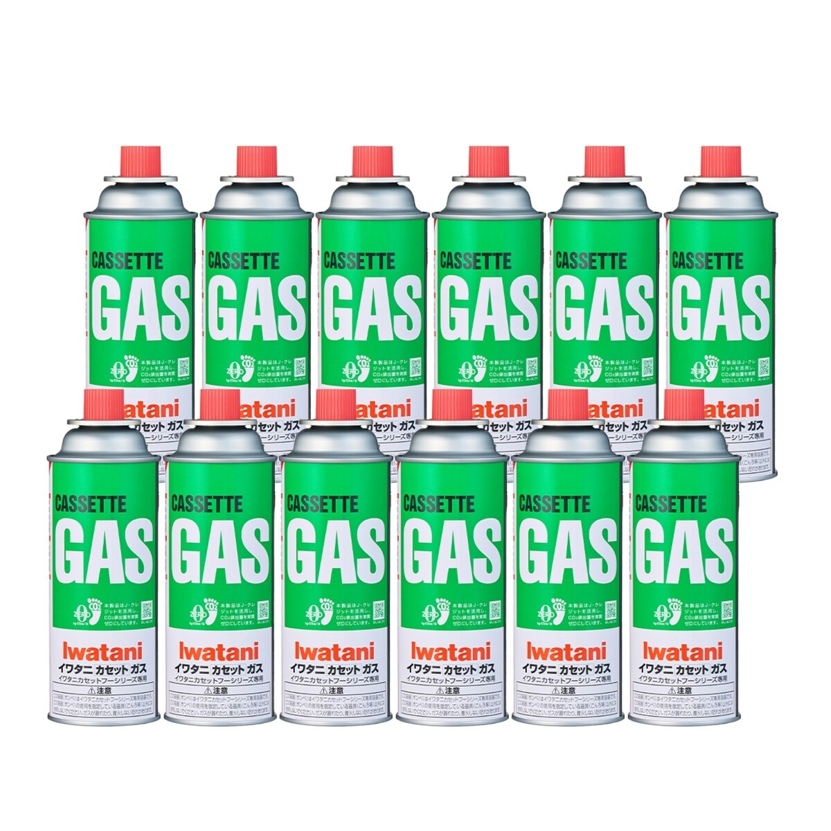イワタニ カーボンオフセットカセットガス (12本入り) CB-250S-GRJ