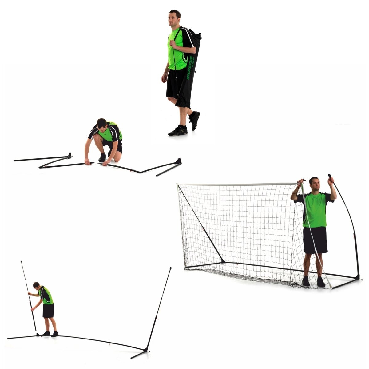 クイックプレイ ポータブルフットサルゴール 3ｍ x 2m 公式サイズ