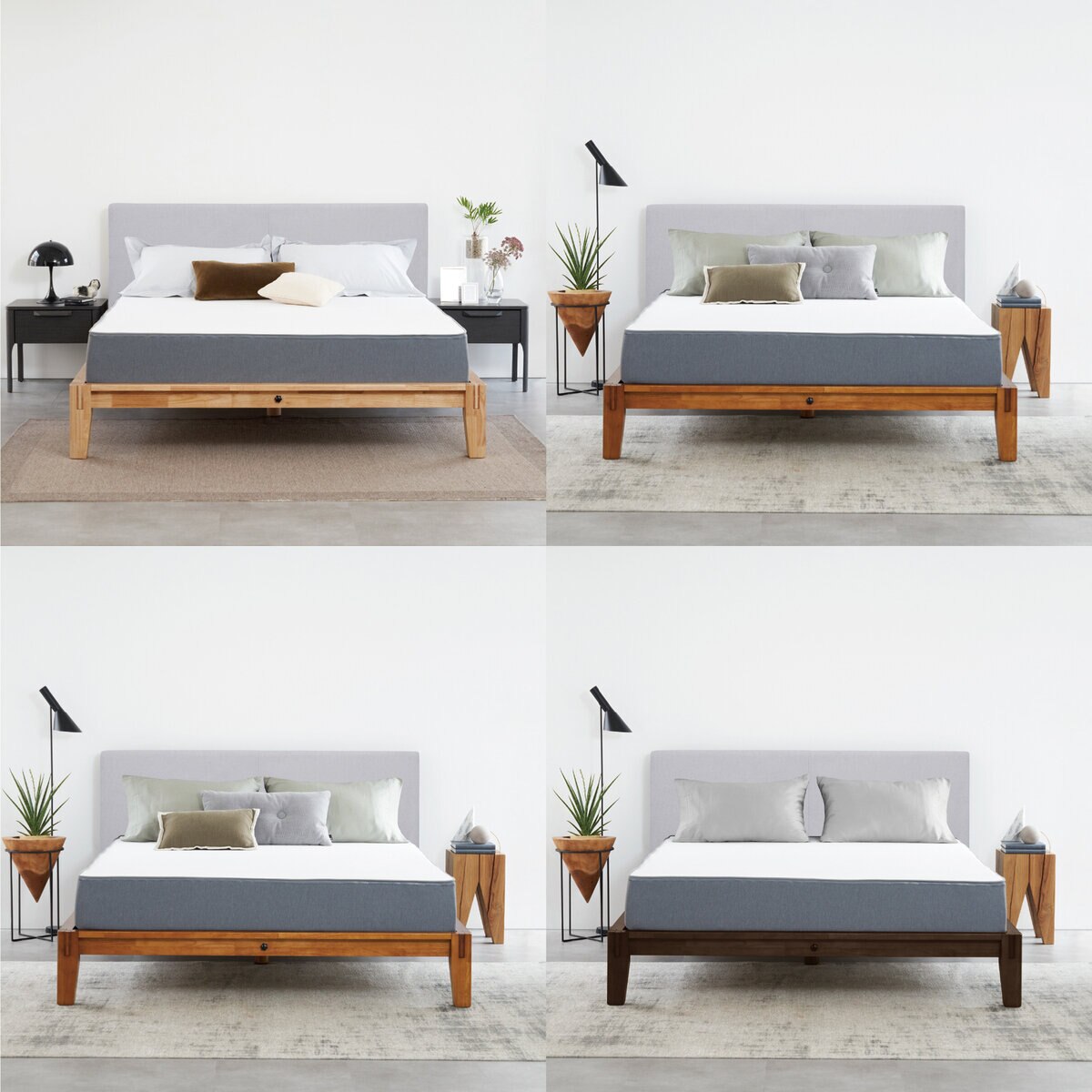 グーグー ヘッドボード セミダブル ライトグレー