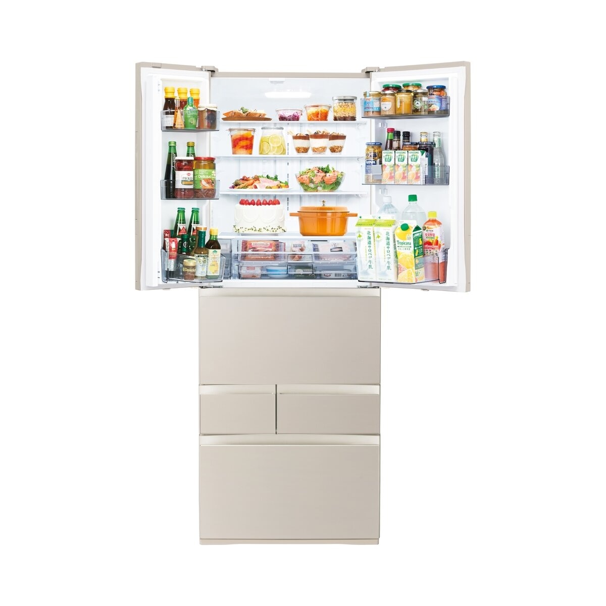 東芝 551L 冷蔵庫 サテンゴールド GR-Y550FH EC 東芝 551L 冷蔵庫 サテンゴールド GR-Y550FH EC