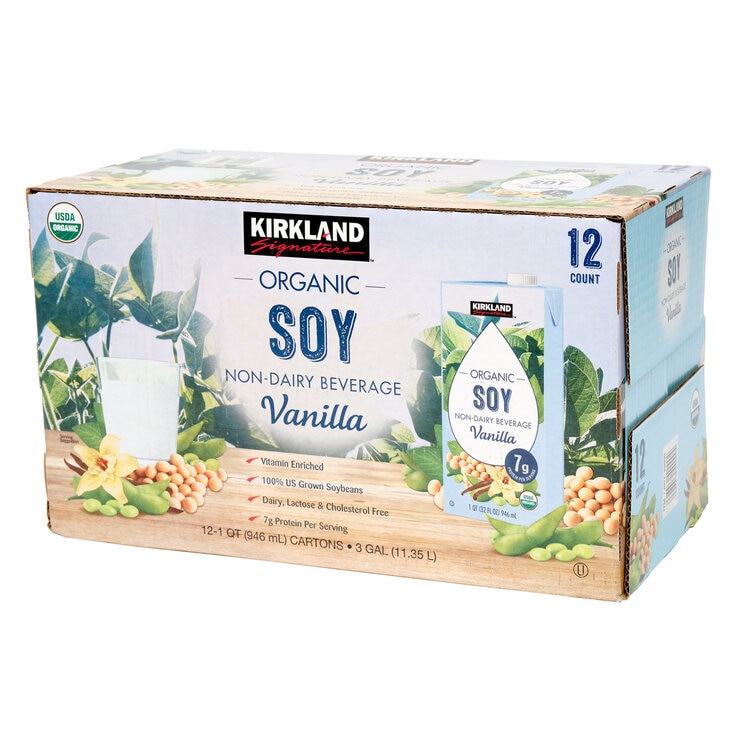 カークランドシグネチャー 有機豆乳 バニラ味 946ml x 12パック カークランドシグネチャー 有機豆乳 バニラ味 946ml x 12パック