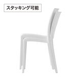 タカショー ガーデンチェア 2脚組 ホワイト (ビアンカ）