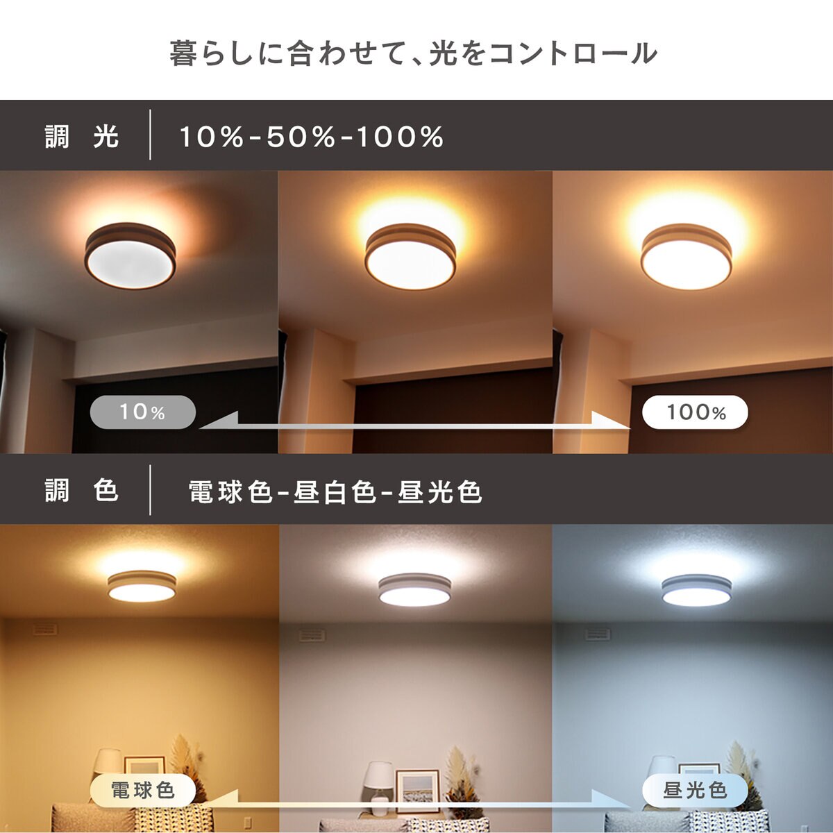 Edison Smart（エジソンスマート）デュアルシーリングライト（無線式）ホワイトDBC-RF50BKWH