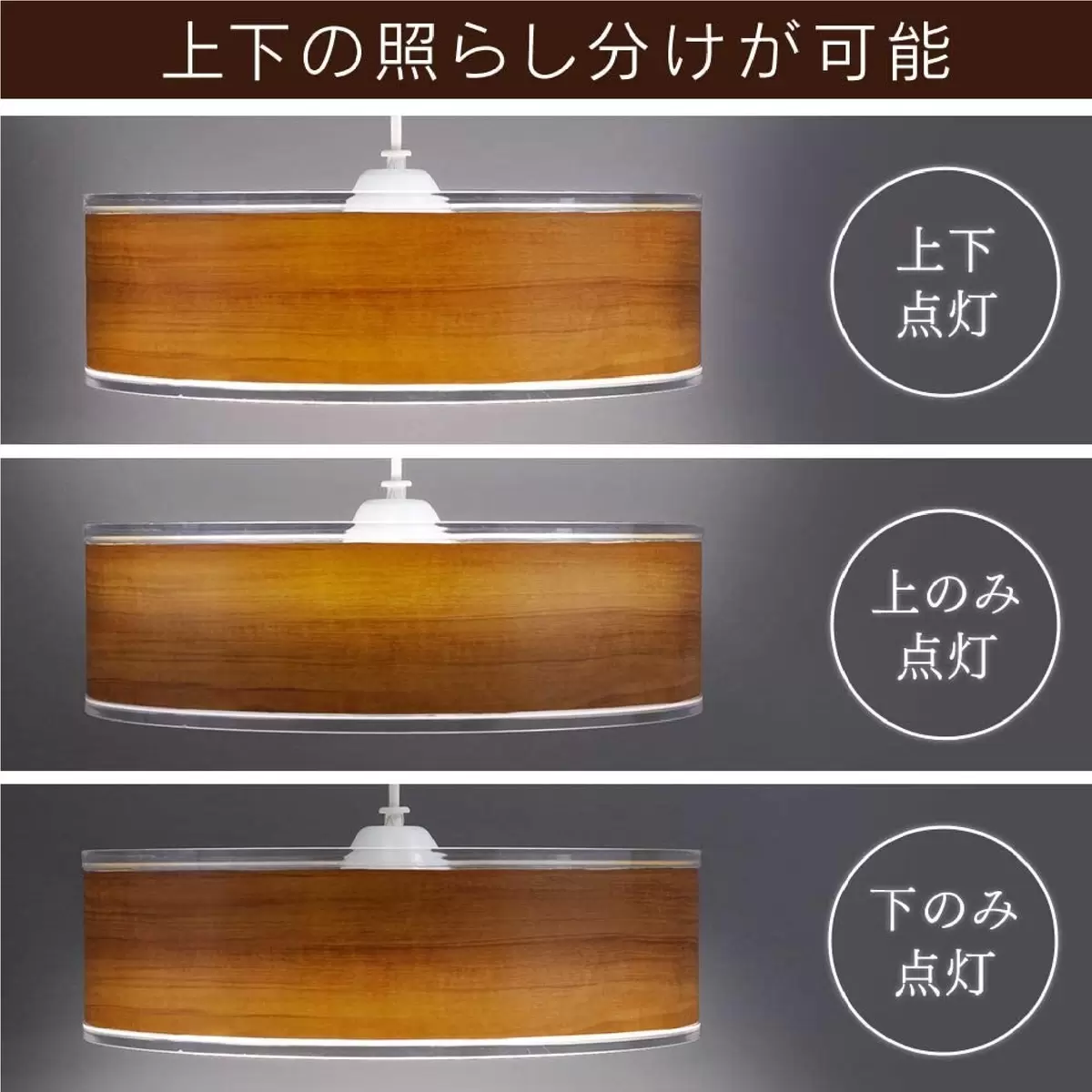 アイリスオーヤマ デザインペンダントライト メタルサーキットシリーズ 浅型 8畳 上下点灯  調色可能 ウォールナット  PLM8DL/DL-ADWN