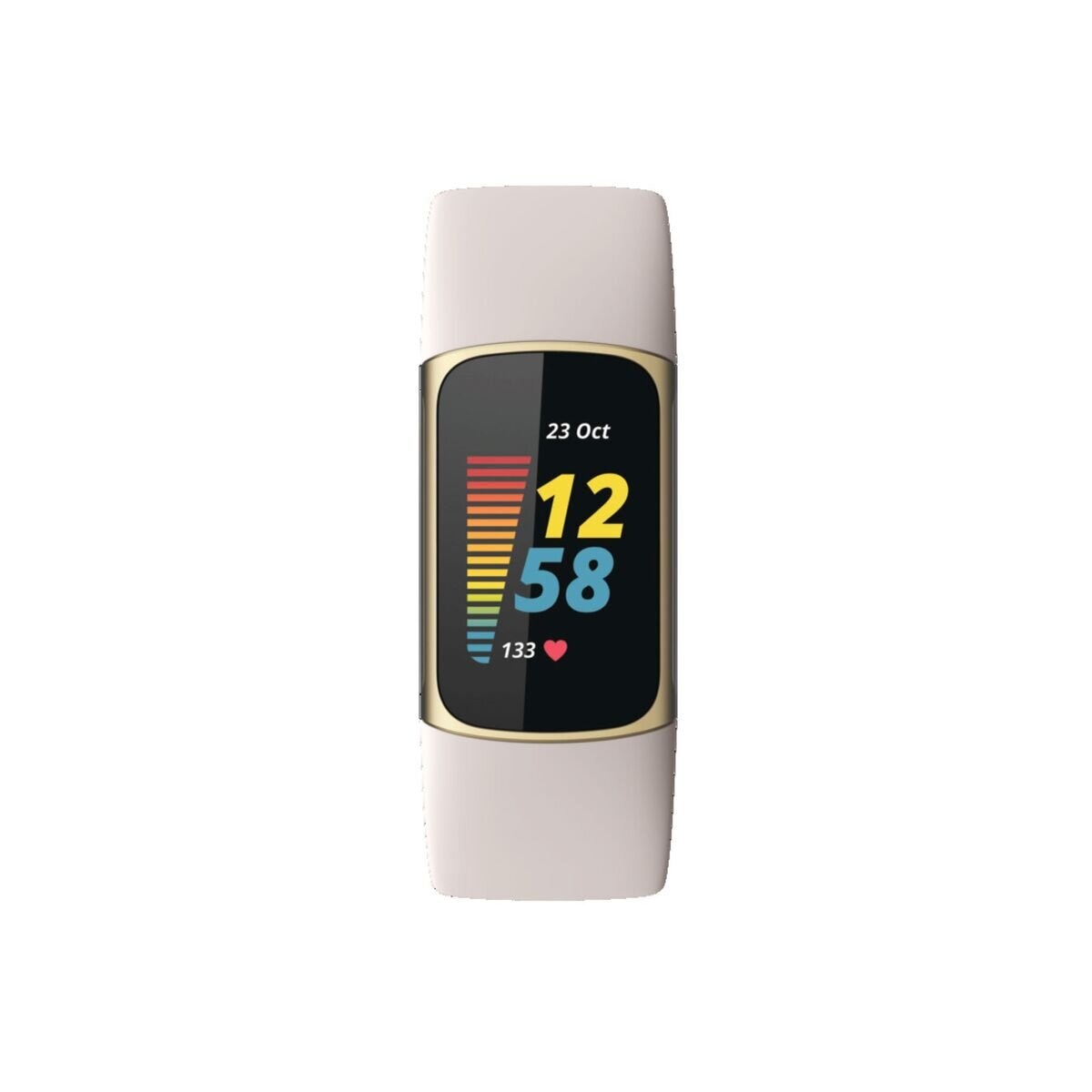 fitbit Charge 5 健康管理トラッカー FB421GLWT-FRCJK ルナホワイト／ソフトゴールド ステンレススチール
