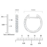 18K ホワイトゴールド 0.35カラット ダイヤモンド フープピアス