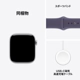 Apple Watch S11 Cellular 42mmシルバーアルミニウムケースとパープルフォグスポーツバンド - S/M