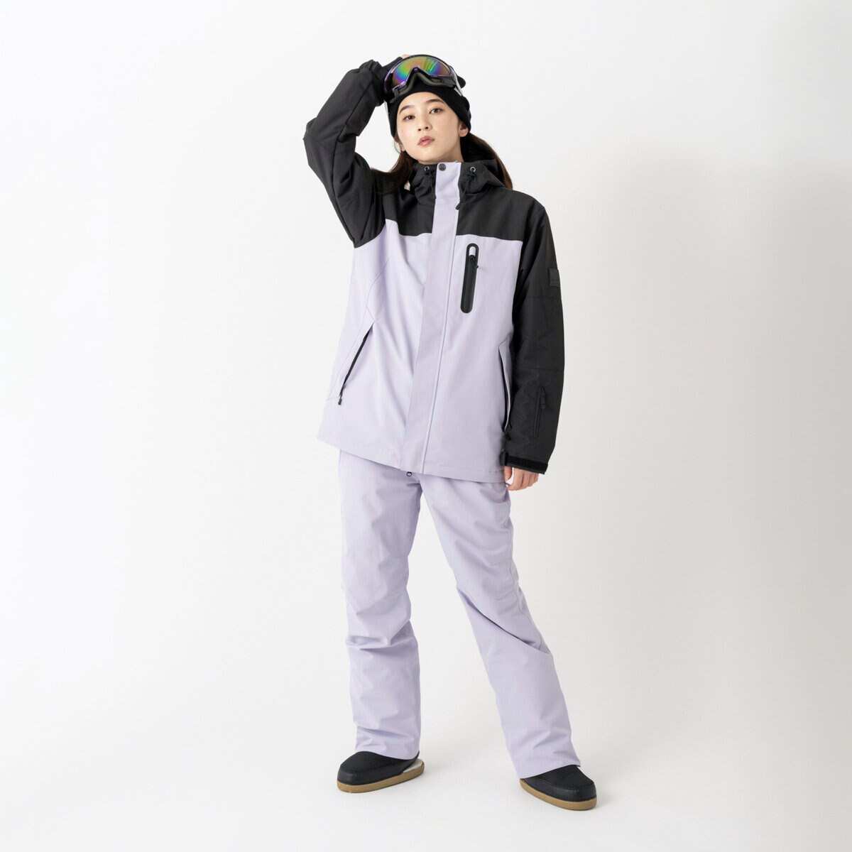 オーシャンパシフィック レディース スノージャケット ブラック / パープル L