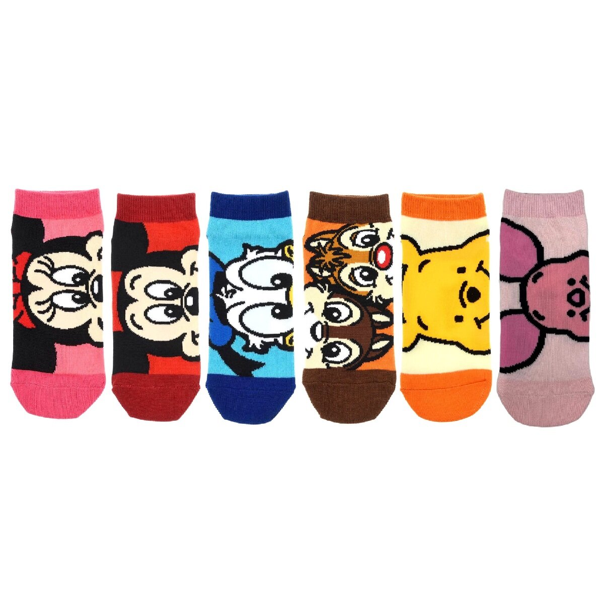 ディズニーキャラクター レディース ソックス 6PK アソート2