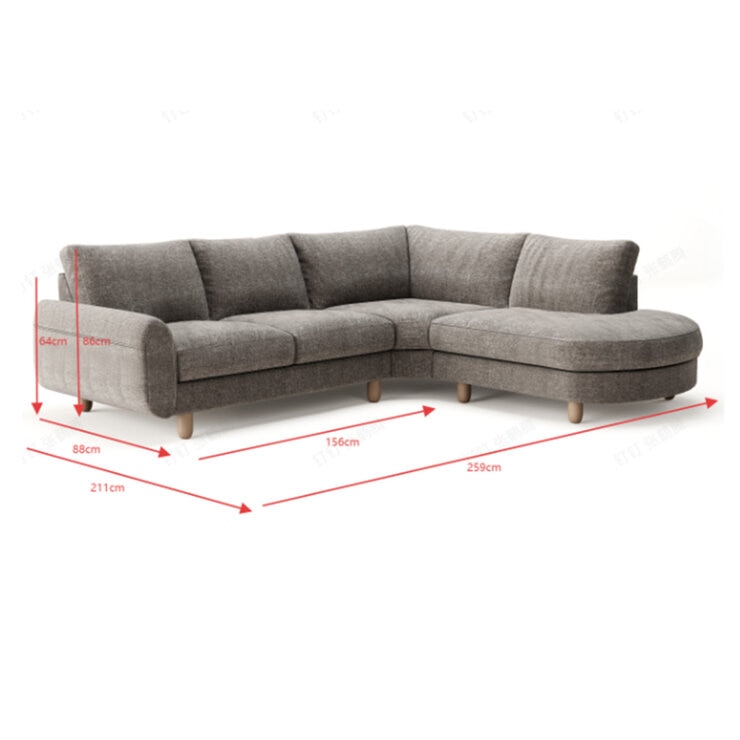 Haze Nest ファブリックコーナーソファ 3ピース