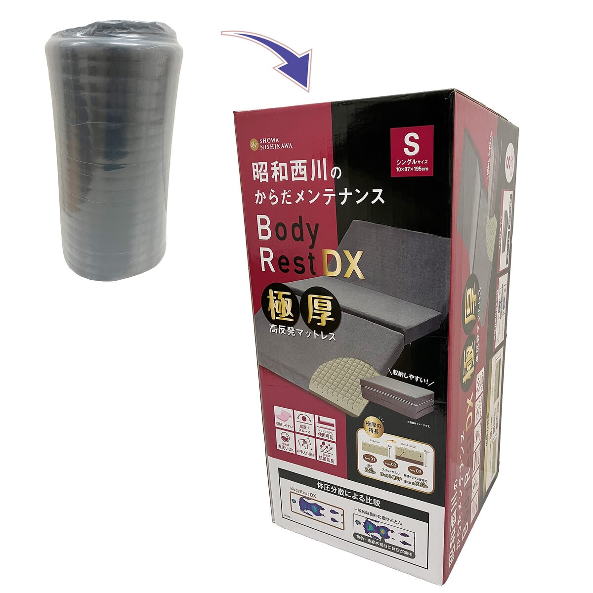 昭和西川 高反発極厚 マットレス DX シングル