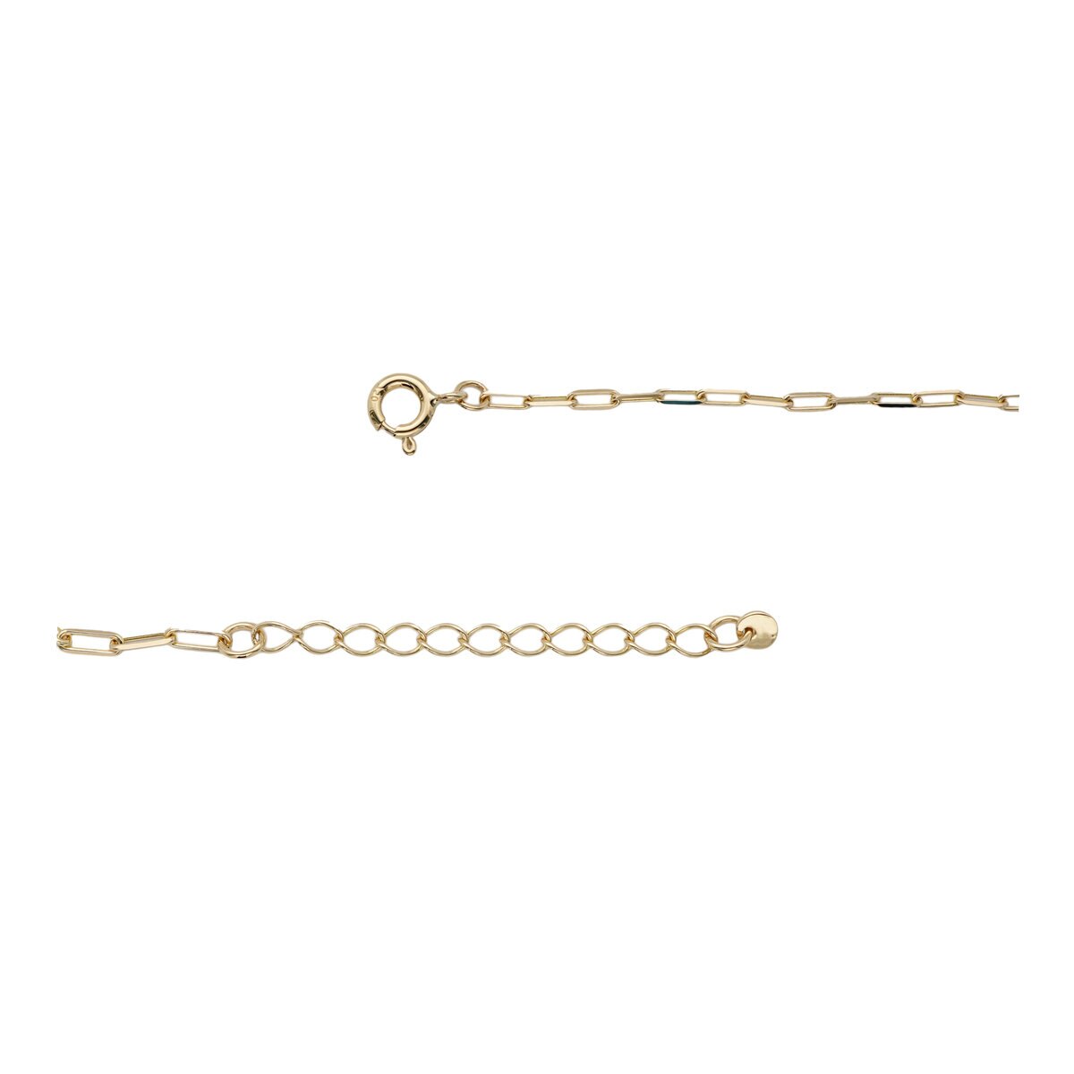 18K イエローゴールド 0.02カラット ダイヤモンド&合成エメラルド ブレスレット