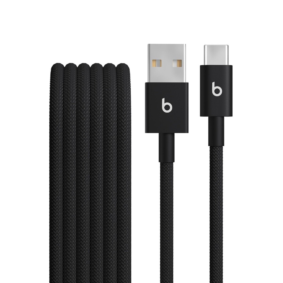 Beats USB-A - USB-C 編み込み式充電ケーブル (1.5m) ボルトブラック