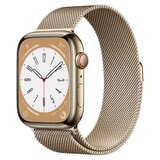 Apple Watch Series8 GPS+Cellular 45mm ゴールドステンレススチールケースとゴールドミラネーゼループ