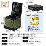 パイクスピーク防災折り畳みMサイズトイレセット 排泄袋・凝固剤60セット入り