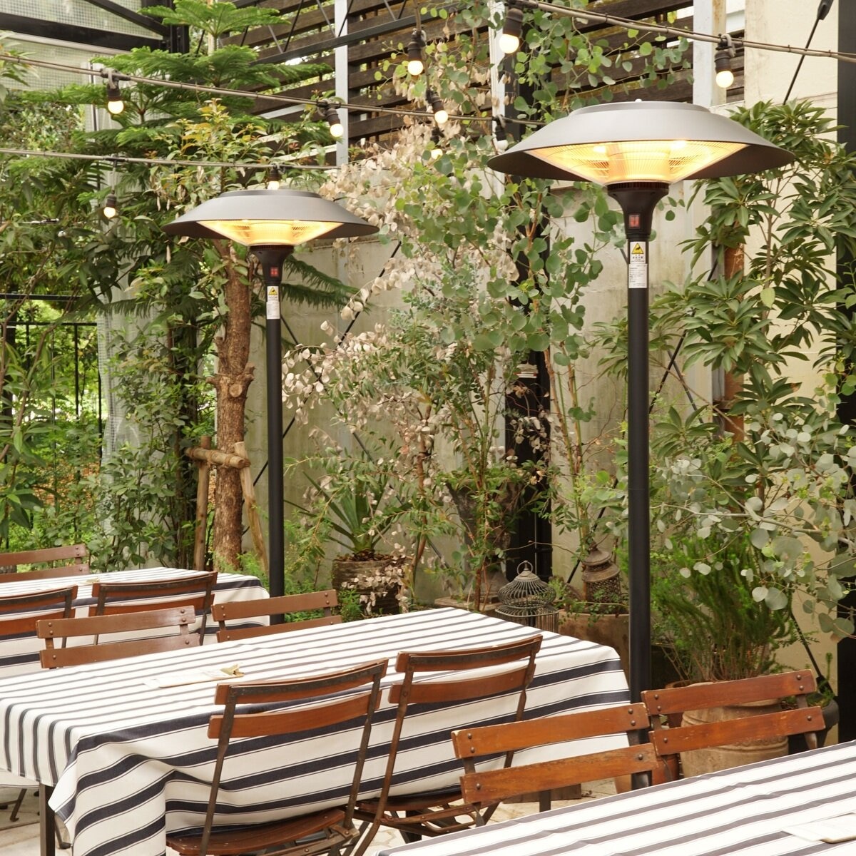 クレスター 屋外用フェニックスヒーター スタンド付き ブラック