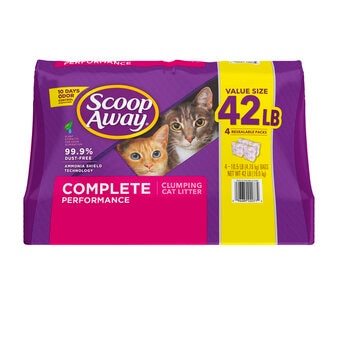 スクープアウェイ　猫砂　微香料　消臭　ほこりが少ない　19kg/ 42LB