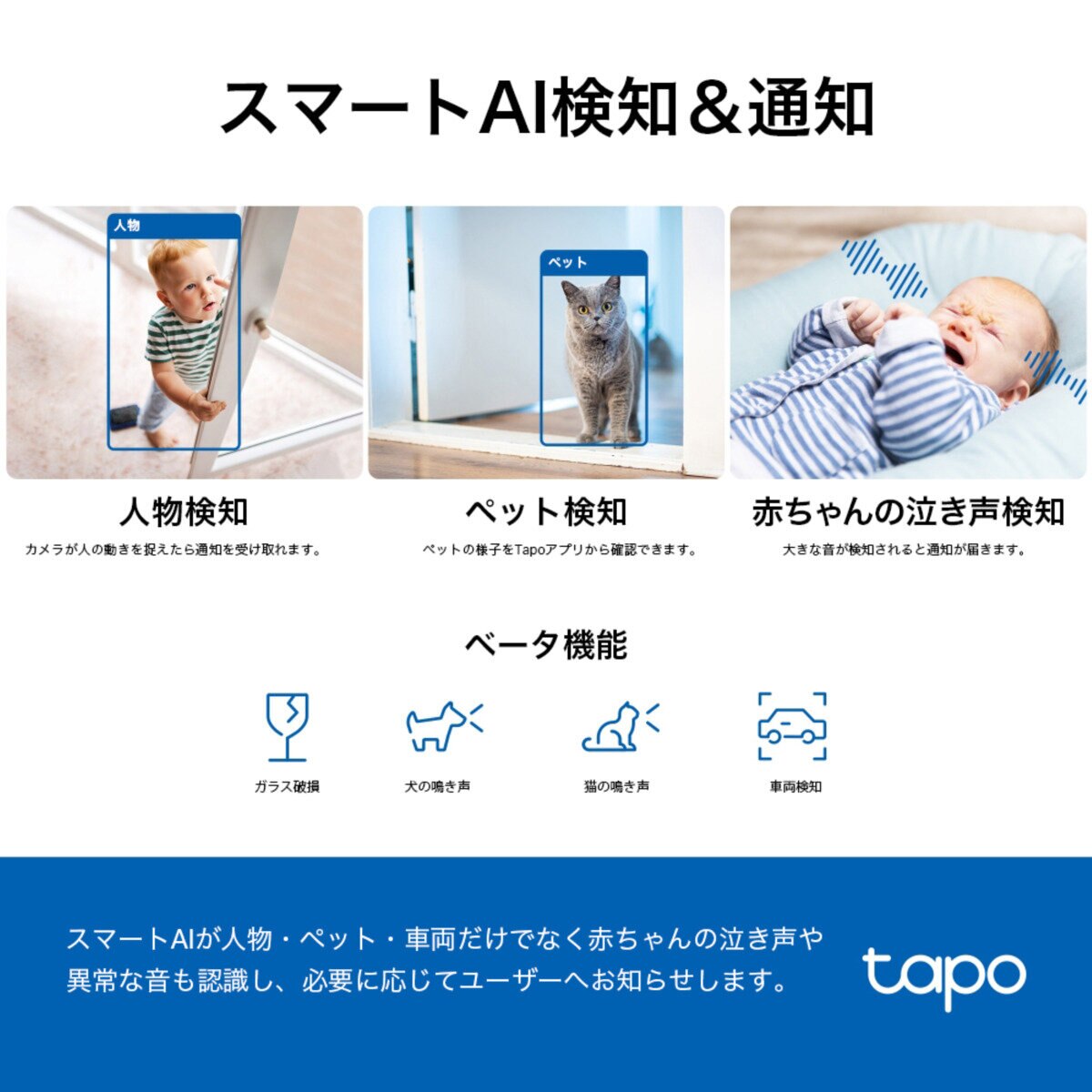 TP-Link Tapo 3K, 5MP 屋内カメラ ホームカメラ ペットカメラ 夜間撮影 通話 パン/チルト メーカー保証3年 Tapo C230 2個セット