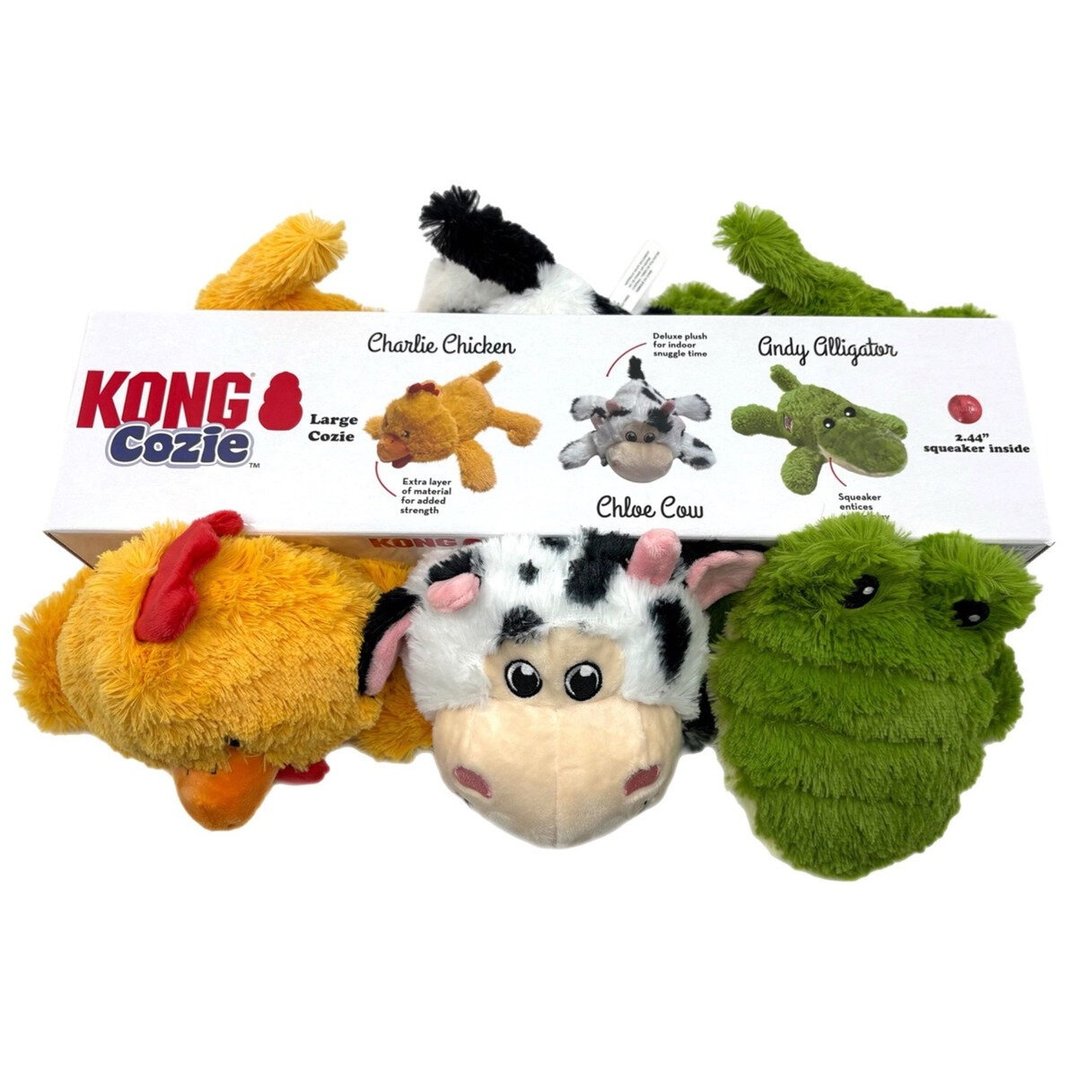 KONG COZIES ペット用ぬいぐるみ 3個セット