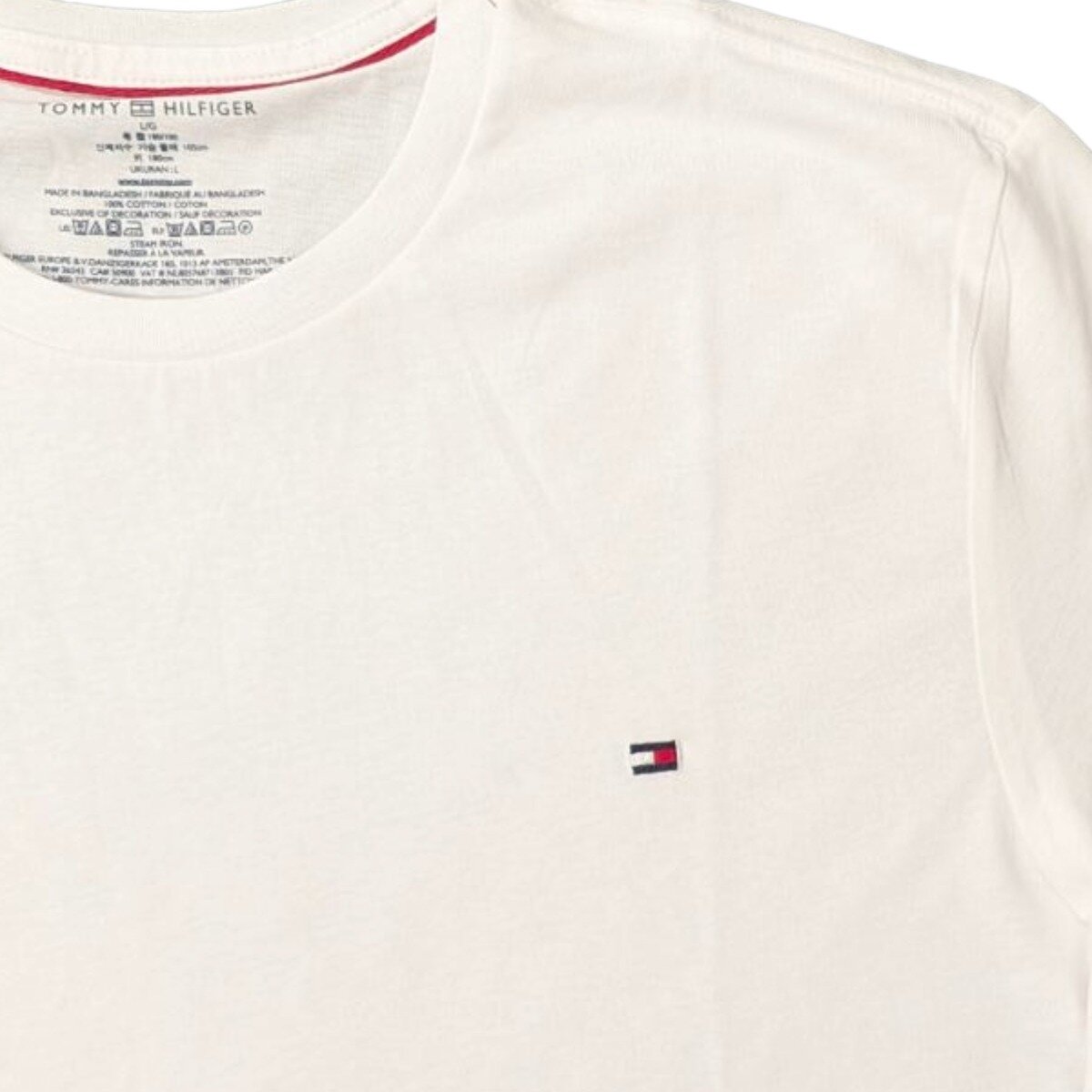 トミーヒルフィガー メンズ 半袖 Tシャツ ホワイト S