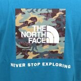 ザ ノースフェイス メンズ エボリューション ボックス カモ フィル 半袖 Tシャツ ダスクブルー XL