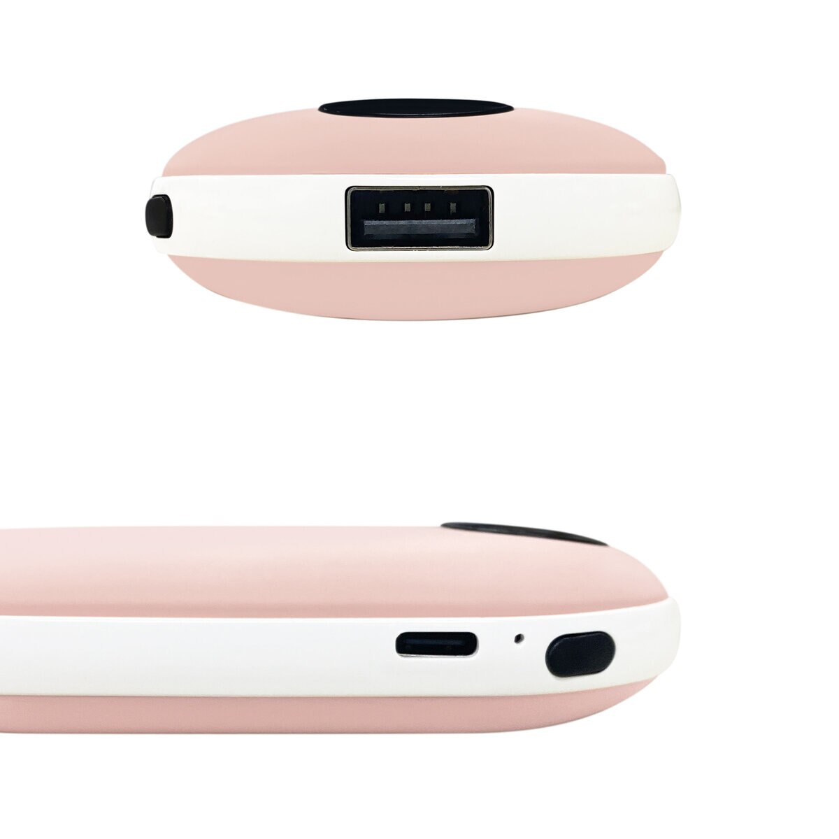 充電式バッテリーカイロ 2個セット ピンク&グレー