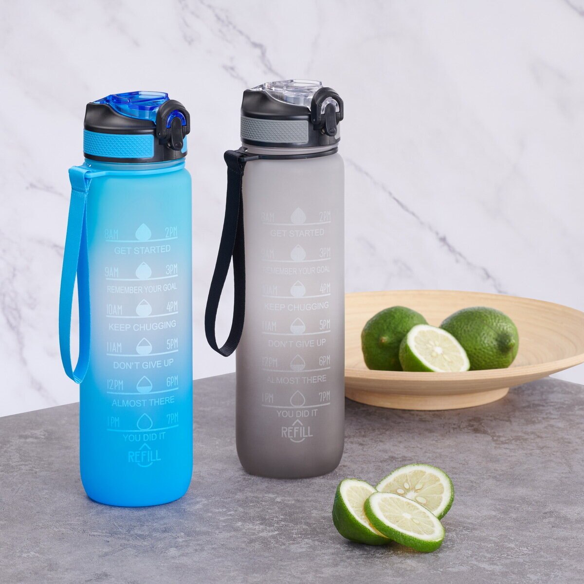 モチベーショナル ボトル メモリ付水筒 約887ml x 2 本