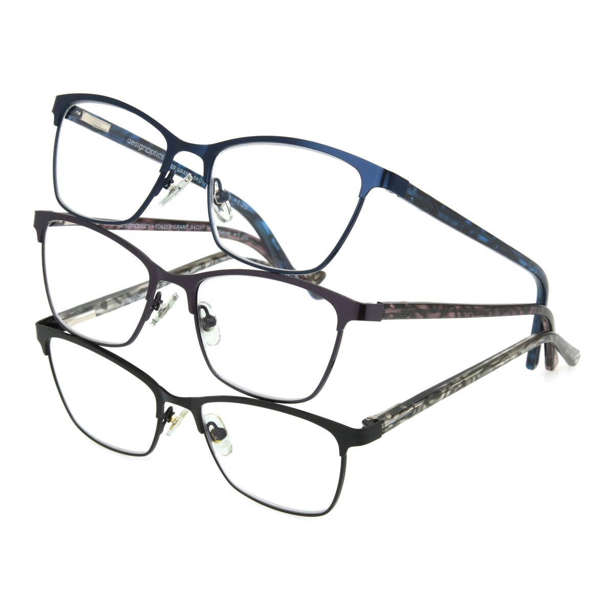 Design Optics® by Foster Grant "ADDIE" リーディンググラス 1.50 3着セット