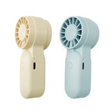 Seena ミニ ハンディファン 2個セット ベージュ×エアリーブルー