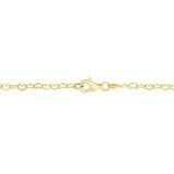 14K Yellow Gold ハート リンク ネックレス