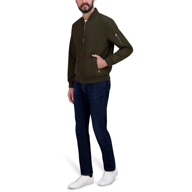 カルバンクライン メンズ フライトジャケット オリーブ M