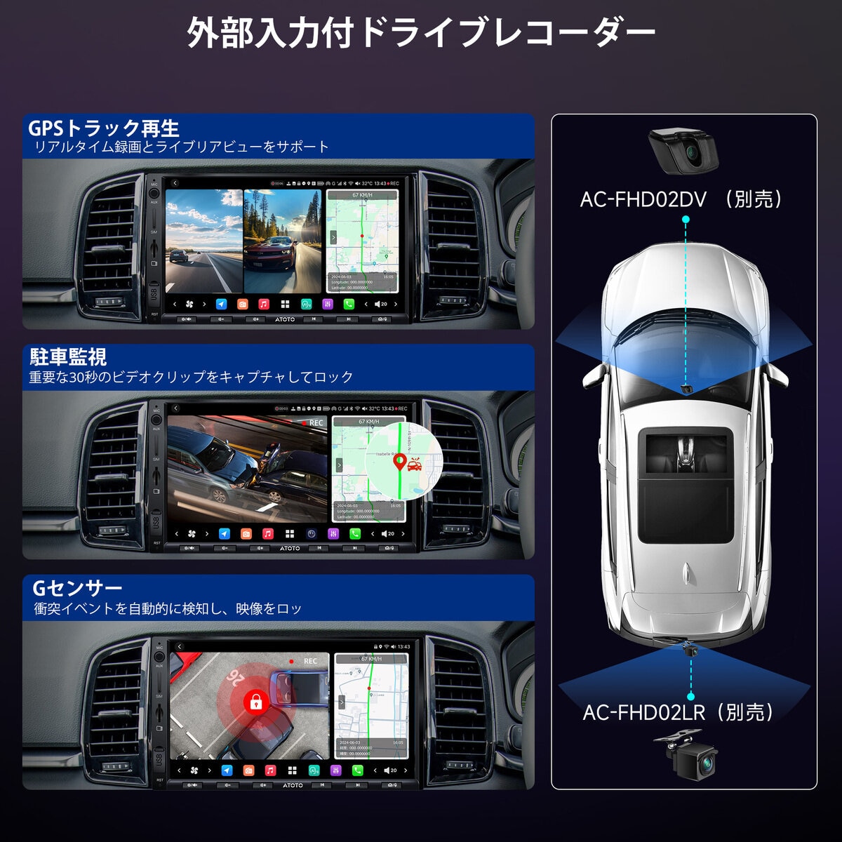 ATOTO ディスプレイオーディオ カーナビ 7インチ ボタン式 X10G2A7E