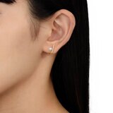 あこやパール 18Kイエローゴールド 4.5㎜ 0.06カラット ダイヤモンド デザインピアス