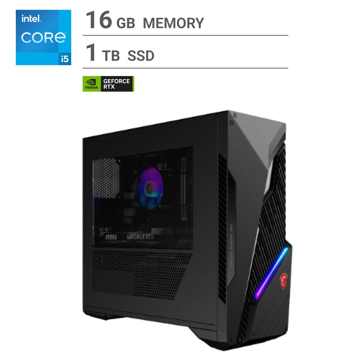 MSI ゲーミングデスクトップPC/intel Core i5/メモリ16GB/SSD 1TB/MAG INFINITE S3 14NUC5-2637JP