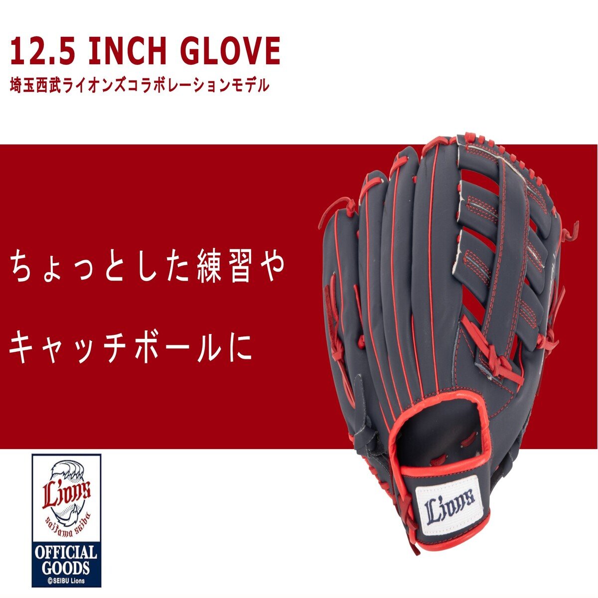 野球グローブ 軟式 一般 右投用 オールラウンド 12.5インチ 埼玉西武ライオンズ