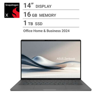 ASUS ノートPC/ZENBOOK SORA/14.0 インチ/Snapdragon X X1-26-100/メモリ 16GB/SSD 1TB/UX3407QA-PU161COBE