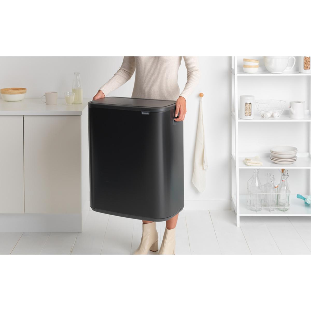 ブラバンシア Boタッチビン 60L   タッチ式ごみ箱  マットブラック  223020